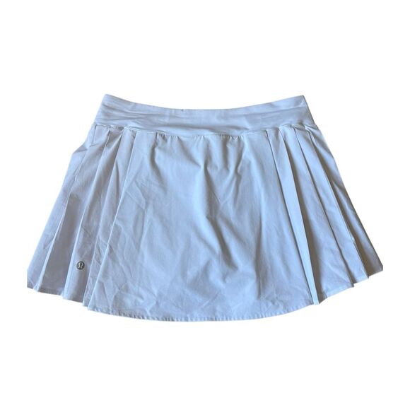 Lululemon Side Pleat High Rise Tennis White Skirt Skort size 10 White Athletic - Picture 5 of 12